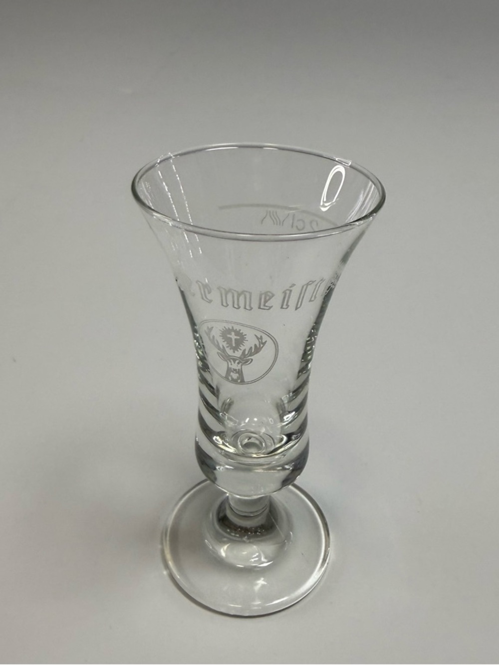 Jagermeister Clear Etched Cordial Glass shot glass Y2K set of 2